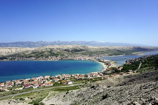 saltarbete på ön Pag, Kroatien