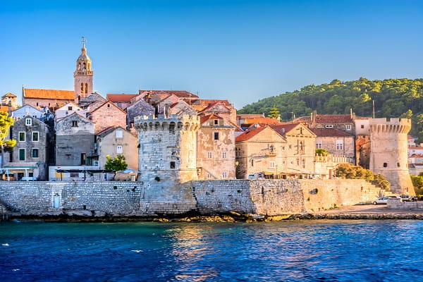 Gamla stan Korčula, Kroatien