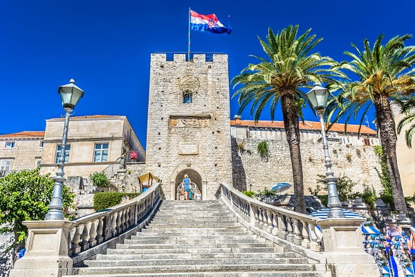 Gamla stan Korčula, Kroatien